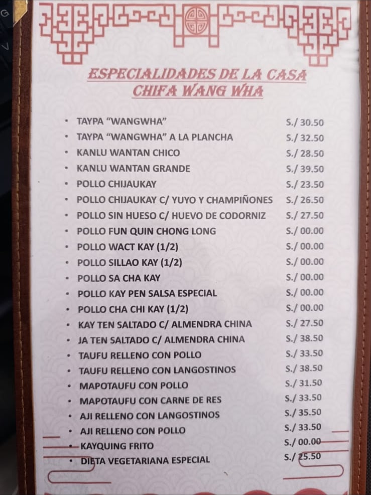 Especialidades de la casa